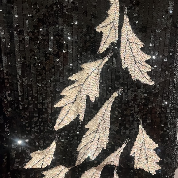 Vintage, 100% pure silk size 3X evening gown. Black and white. - Picture 8 of 16